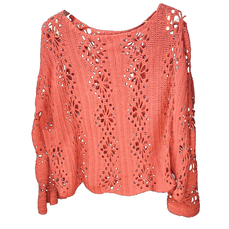 Blusa salmon tejemanejealbacete.com  - Blusa Artesanal Salmón